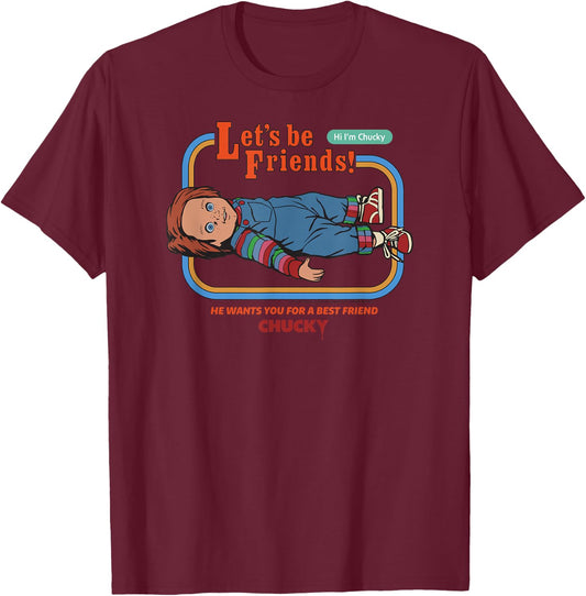 Chucky Wants You For a Best Friend T-Shirt - T-Shirt | Maroon