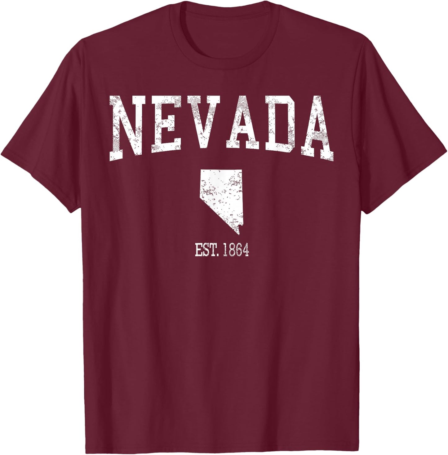 Nevada Vintage Sports Design NV T-Shirt - T-Shirt | Maroon