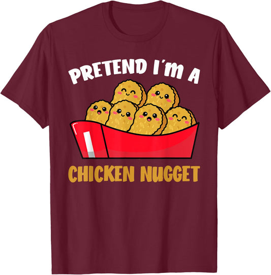 Pretend I'm a Chicken Nugget Costume kids Chicken T-Shirt - T-Shirt | Maroon