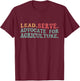 Lead, Serve, Advocate for Agriculture: Farming Advisor T-Shirt - T-Shirt | Maroon