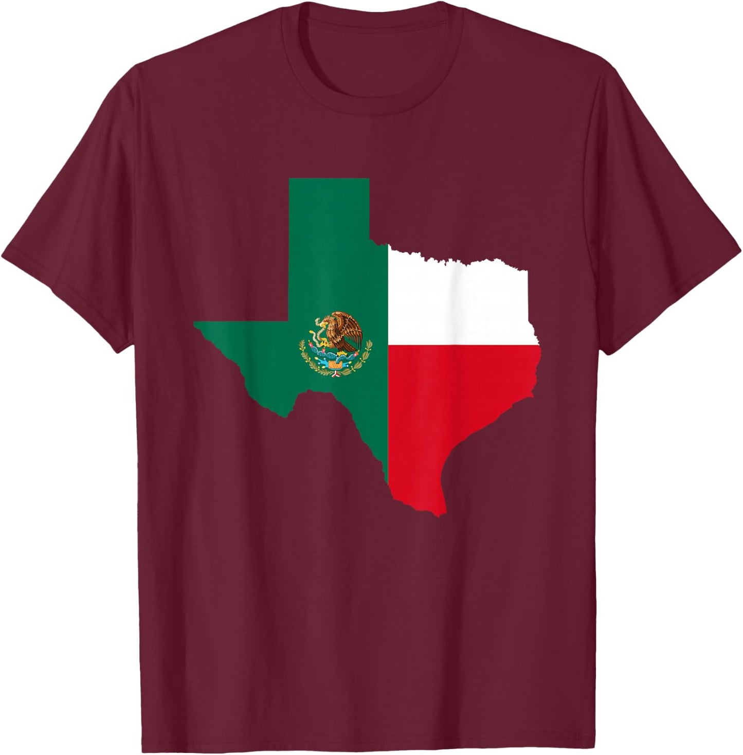 Tejano Tex-Mex Mexican Flag Chido State Texas Tejas Charro T-Shirt - T-Shirt | Maroon
