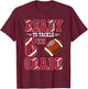 Ready To Tackle 6th Grade Football Kids Boys Back To School T-Shirt - T-Shirt | Maroon