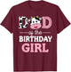 Dad of The Birthday Girl Shirt Farm Cow Daddy Papa 1st T-Shirt - T-Shirt | Maroon