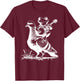Retro Funny Frog Playing Banjo On Pigeon Animal Lover T-Shirt - T-Shirt | Maroon