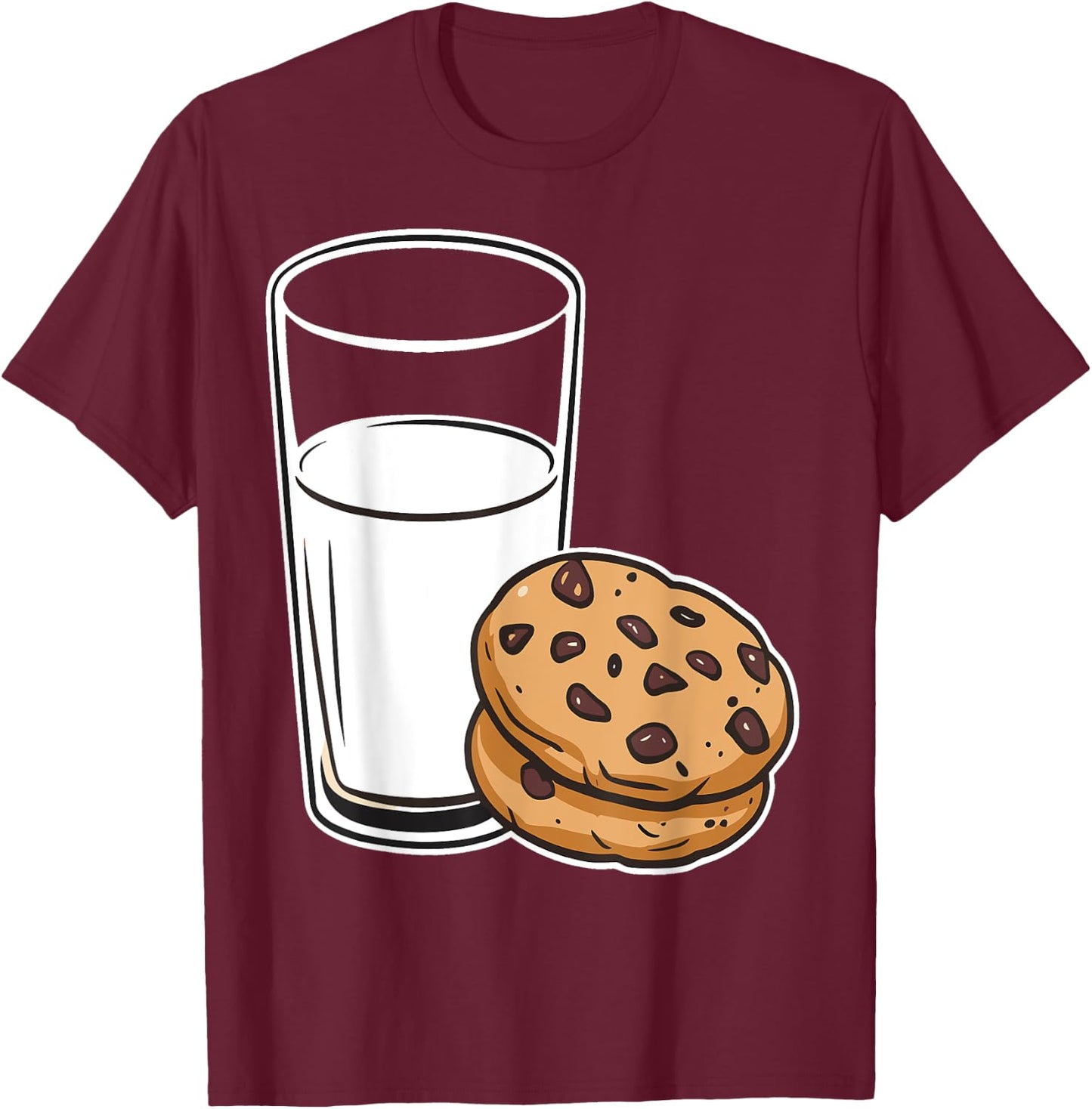 Milk and COOKIES Couples Halloween Costume Matching T-Shirt - T-Shirt | Maroon