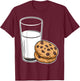 Milk and COOKIES Couples Halloween Costume Matching T-Shirt - T-Shirt | Maroon