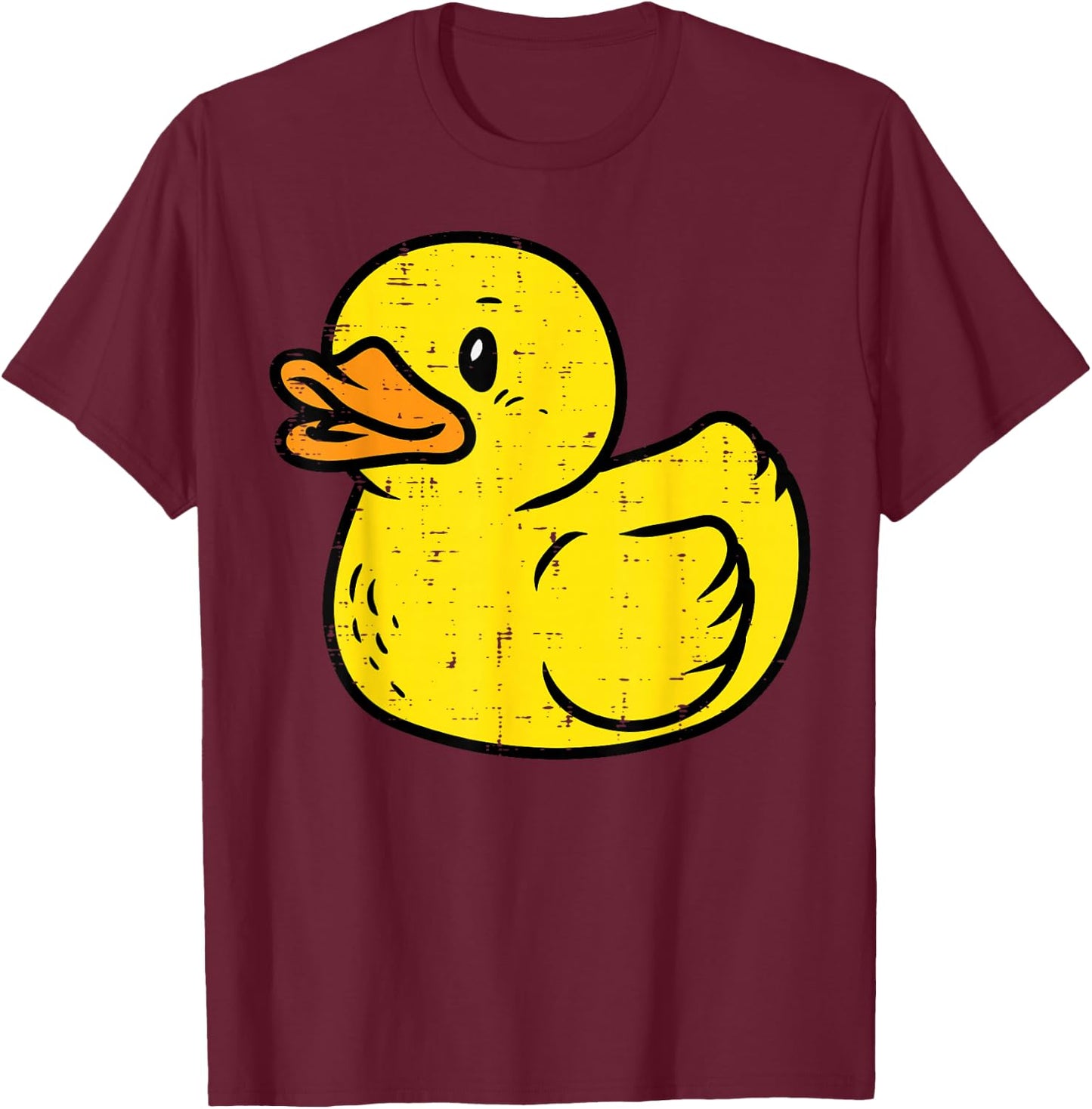 Rubber Duck Vintage Ducky Duckie Boys Girls Kids Women Men T-Shirt - T-Shirt | Maroon