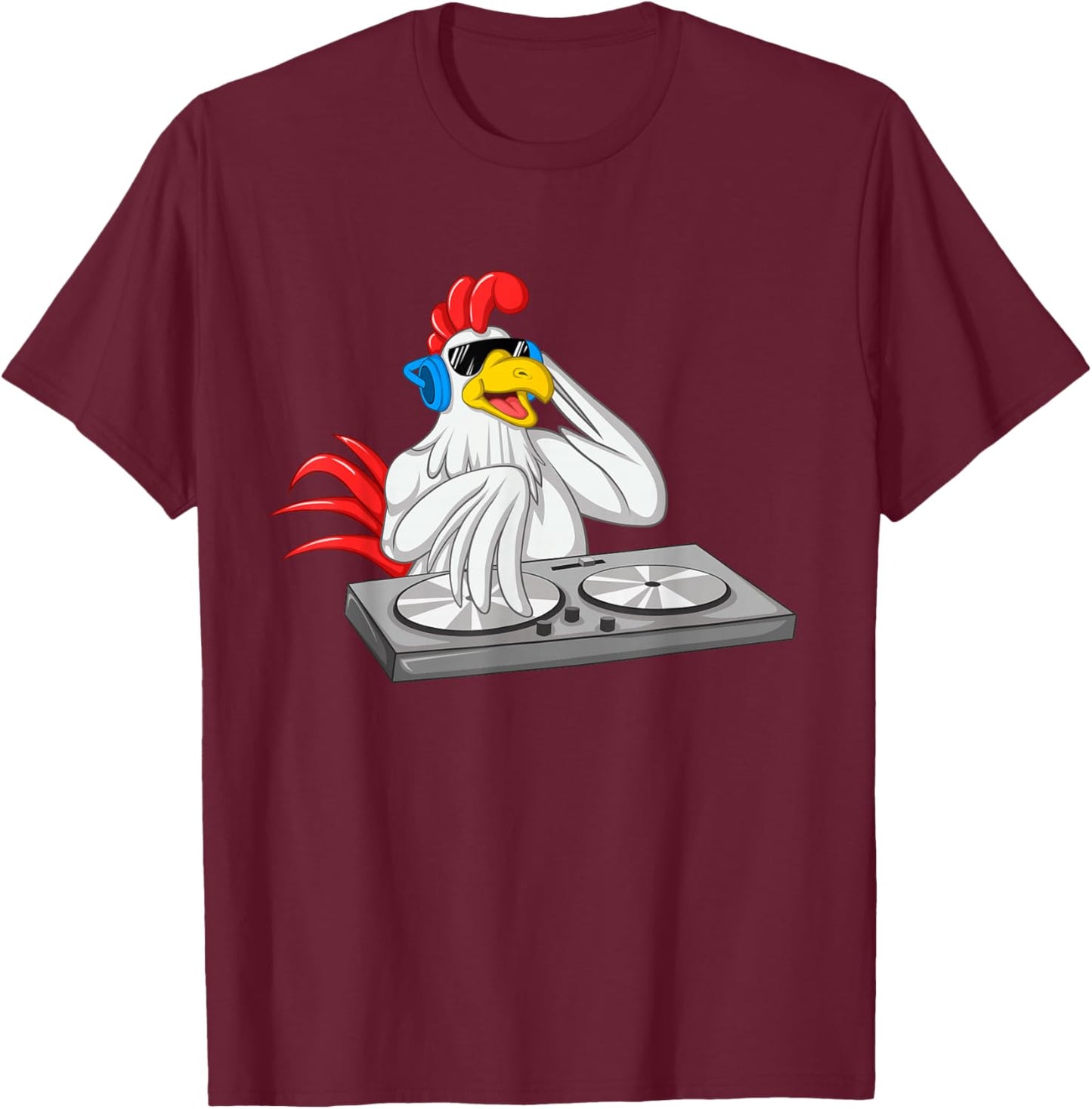 Funny DJ Art Men Women Music Producer Disc Jockey Lover DJ T-Shirt - T-Shirt | Maroon