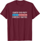Country Over Party - Democracy Matters - Vintage Style T-Shirt - T-Shirt | Maroon