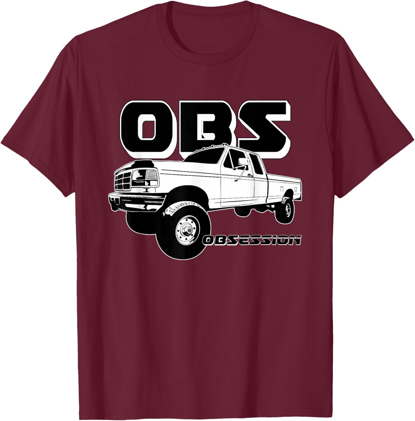 OBS 90s Extended Cab Pickup Truck T-Shirt - T-Shirt | Maroon