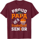 Proud papa of a basketball Senior class of 2025 graduation T-Shirt - T-Shirt | Maroon