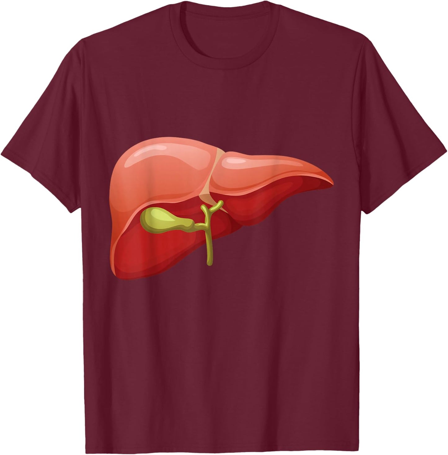 Human Body Organs Anatomy Group Costumes - Liver Costume T-Shirt - T-Shirt | Maroon