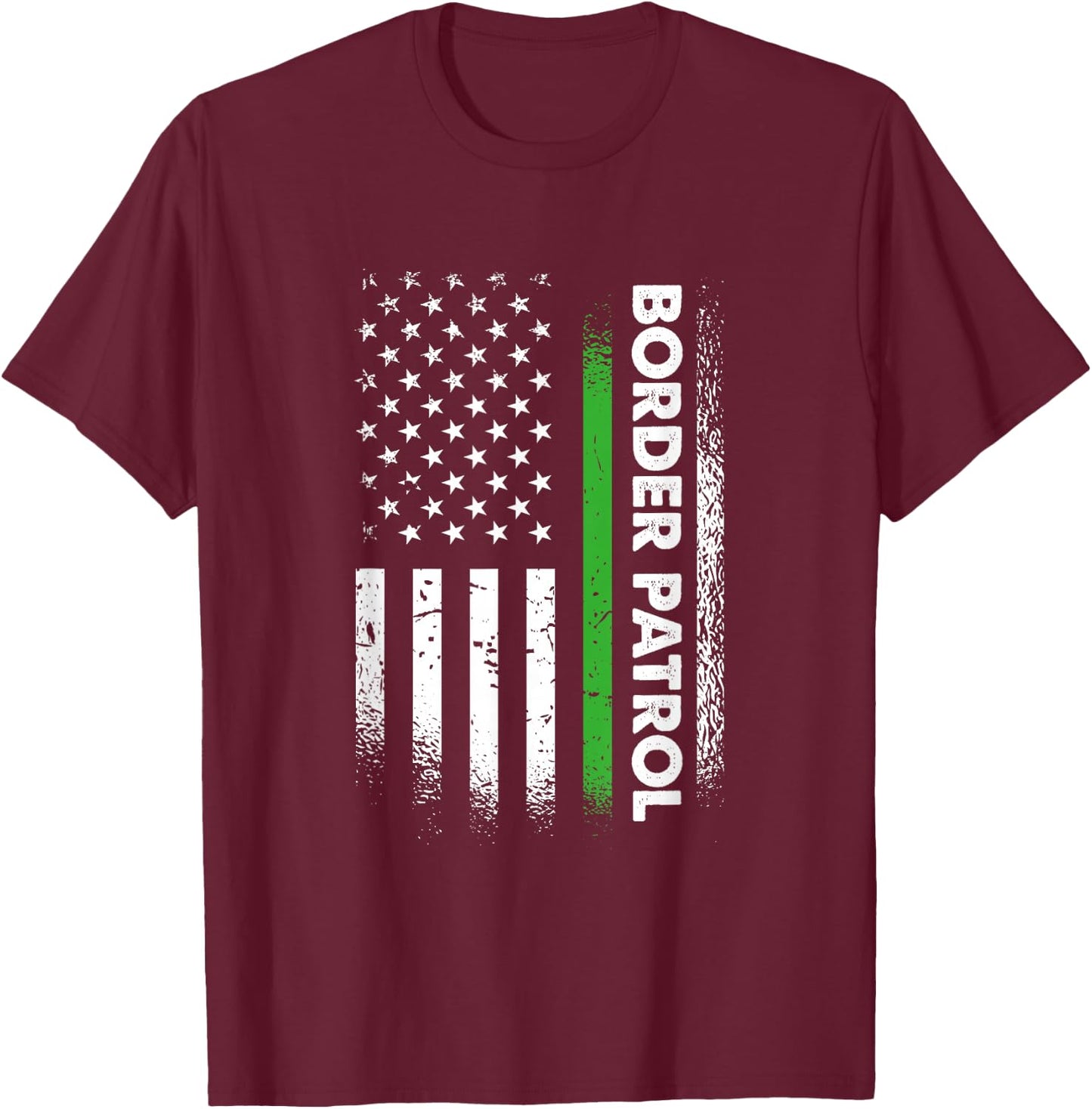 American Border Patrol Agent T-Shirt - T-Shirt | Maroon