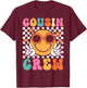 Cousin Crew Summer Vacation Family Trip Groovy Women Kids T-Shirt - T-Shirt | Maroon