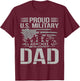 Proud U.s. Military Dad Father's Day For Dad Grandpa Veteran T-Shirt - T-Shirt | Maroon