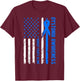 Dystonia Awareness Flag Nobody Fights Alone T-Shirt - T-Shirt | Maroon