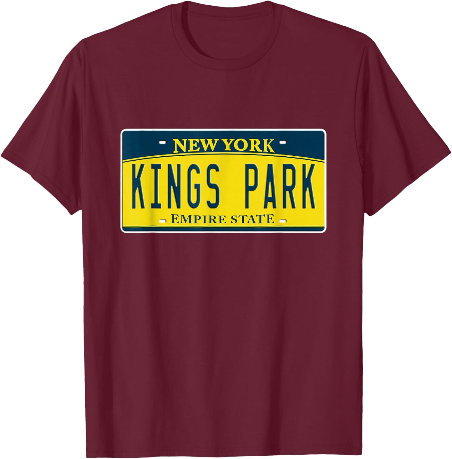 Kings Park Long Island NY New York Neighborhood Hometown T-Shirt - T-Shirt | Maroon