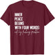 Inner Peace Begins With Four Words Not My Fucking Problem T-Shirt - T-Shirt | Maroon