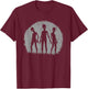 Grey Alien Trio Zeta Reticuli UFO Abduction T-Shirt - T-Shirt | Maroon