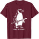 Fight or Flight Penguin - Black - Men's - Small - Short Sleeve - Penguin Print - Classic Fit - Bird Print T-Shirt - T-Shirt | Maroon