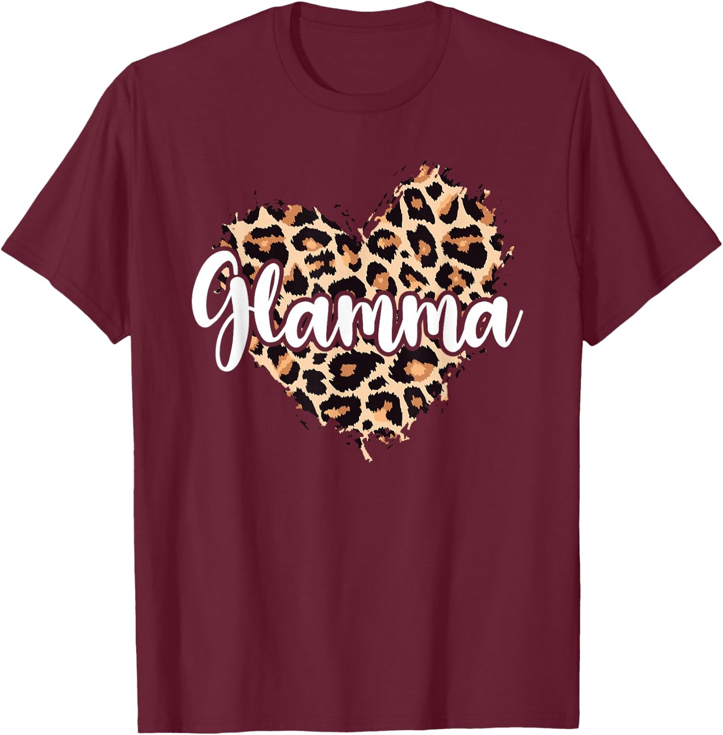 Glamma Leopard T-Shirt - T-Shirt | Maroon