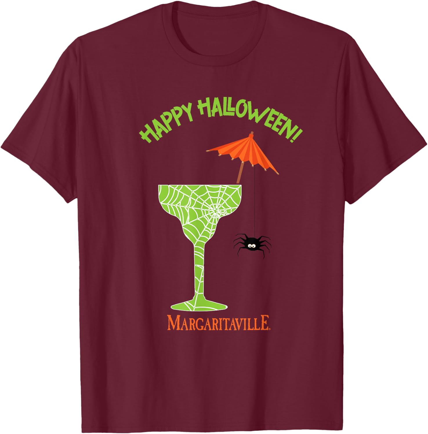 Happy Halloween Margarita T-Shirt - T-Shirt | Maroon