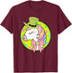 St. Patricks Day Magical Unicorn Shrit T-Shirt - T-Shirt | Maroon