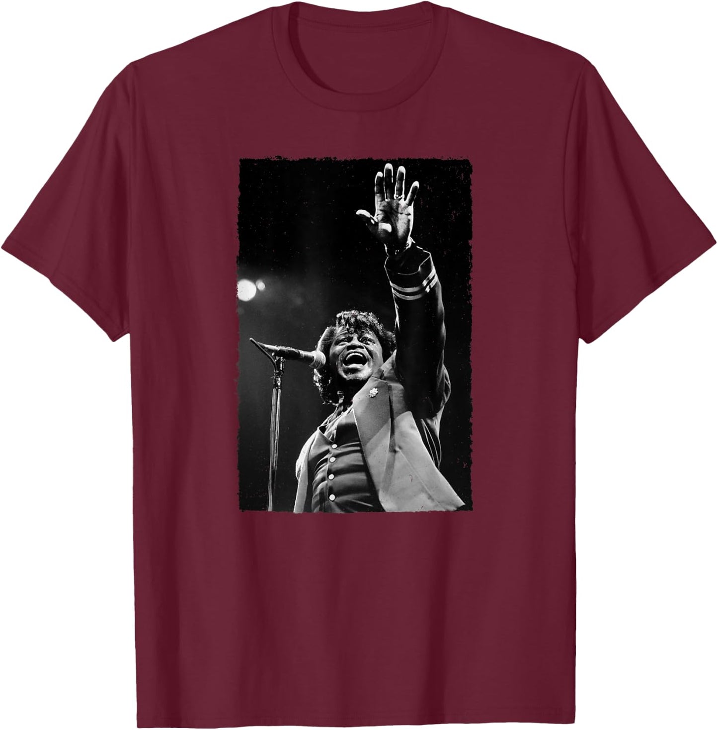 James Brown Live Wembley By Stephen Wright T-Shirt - T-Shirt | Maroon