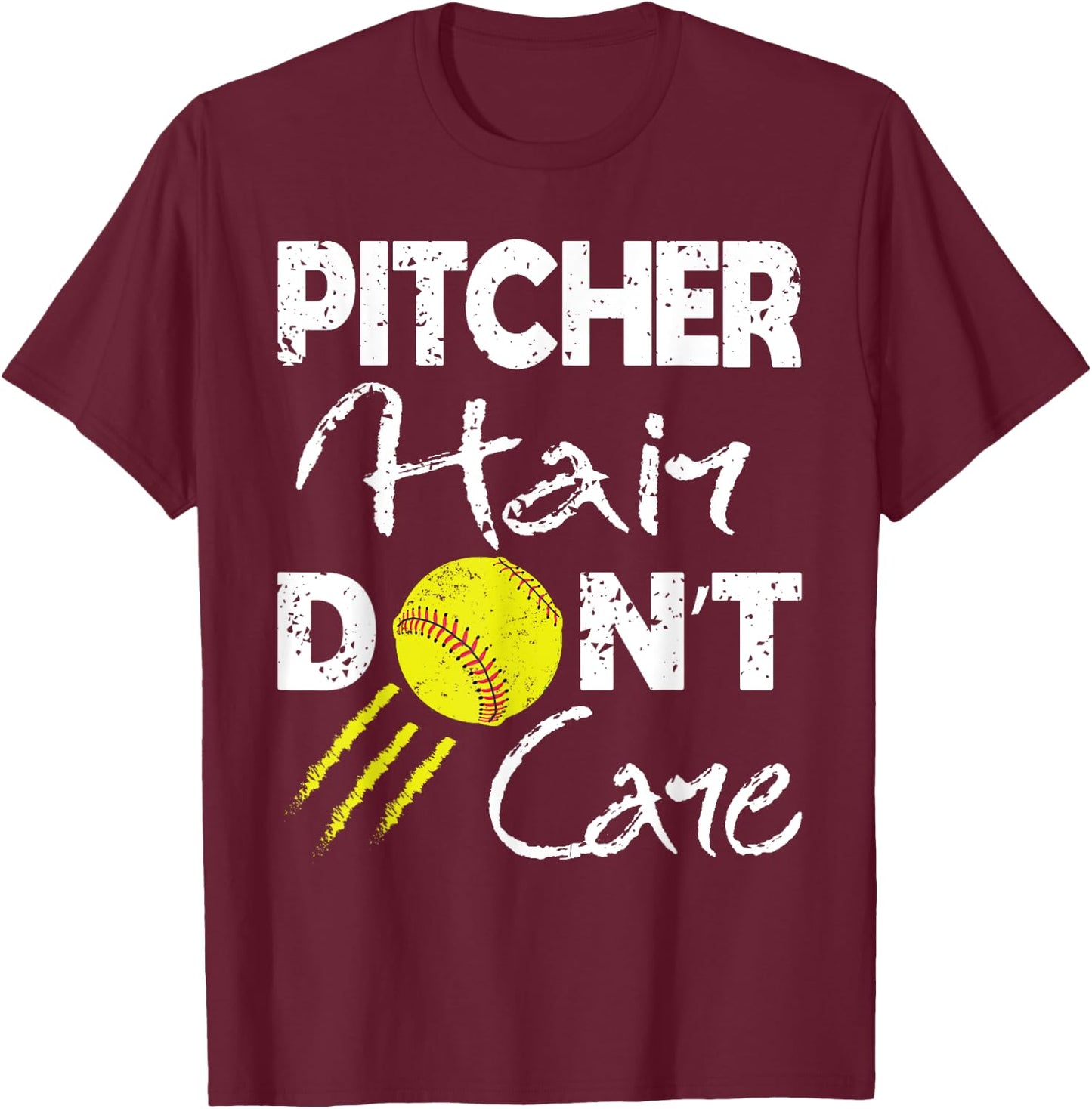 Funny Softball Game Player Sports Lover Gift Girls T-Shirt - T-Shirt | Maroon