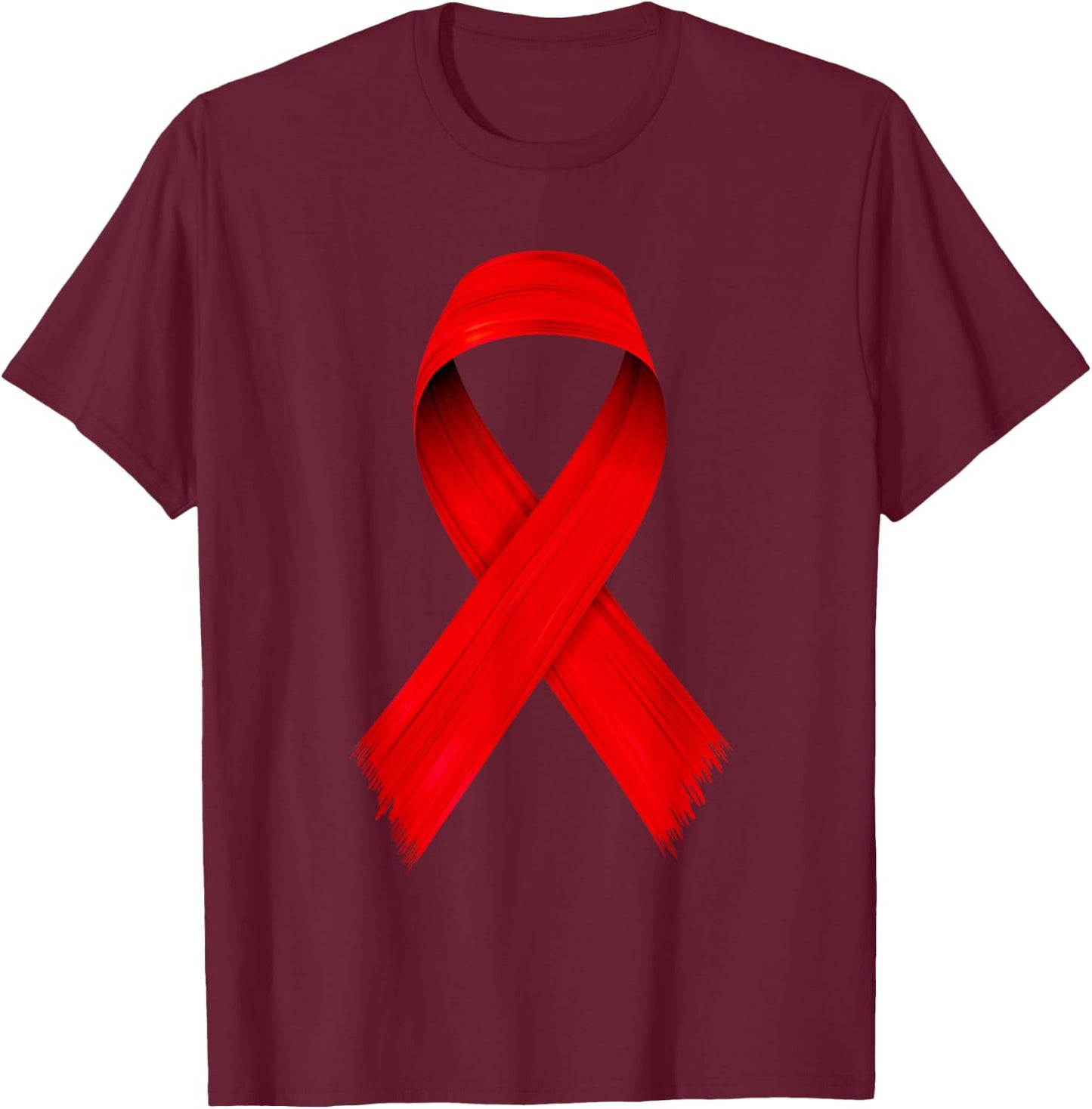 Blood Cancer HIV/AIDS Awareness Red Ribbon Week Awareness T-Shirt - T-Shirt | Maroon