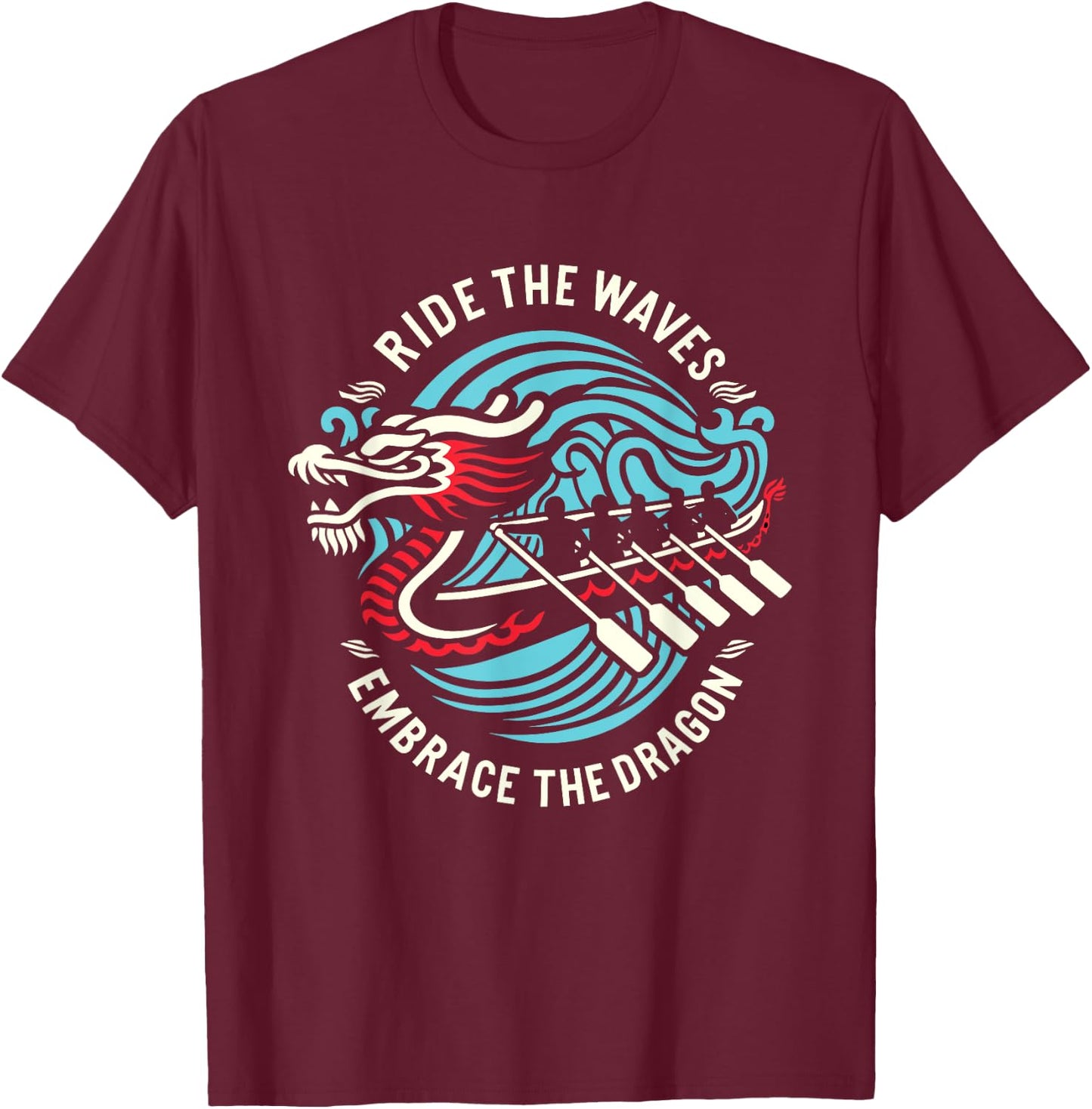 Dragonboat Dragon Boat Racing Dragon Boat Festival T-Shirt - T-Shirt | Maroon