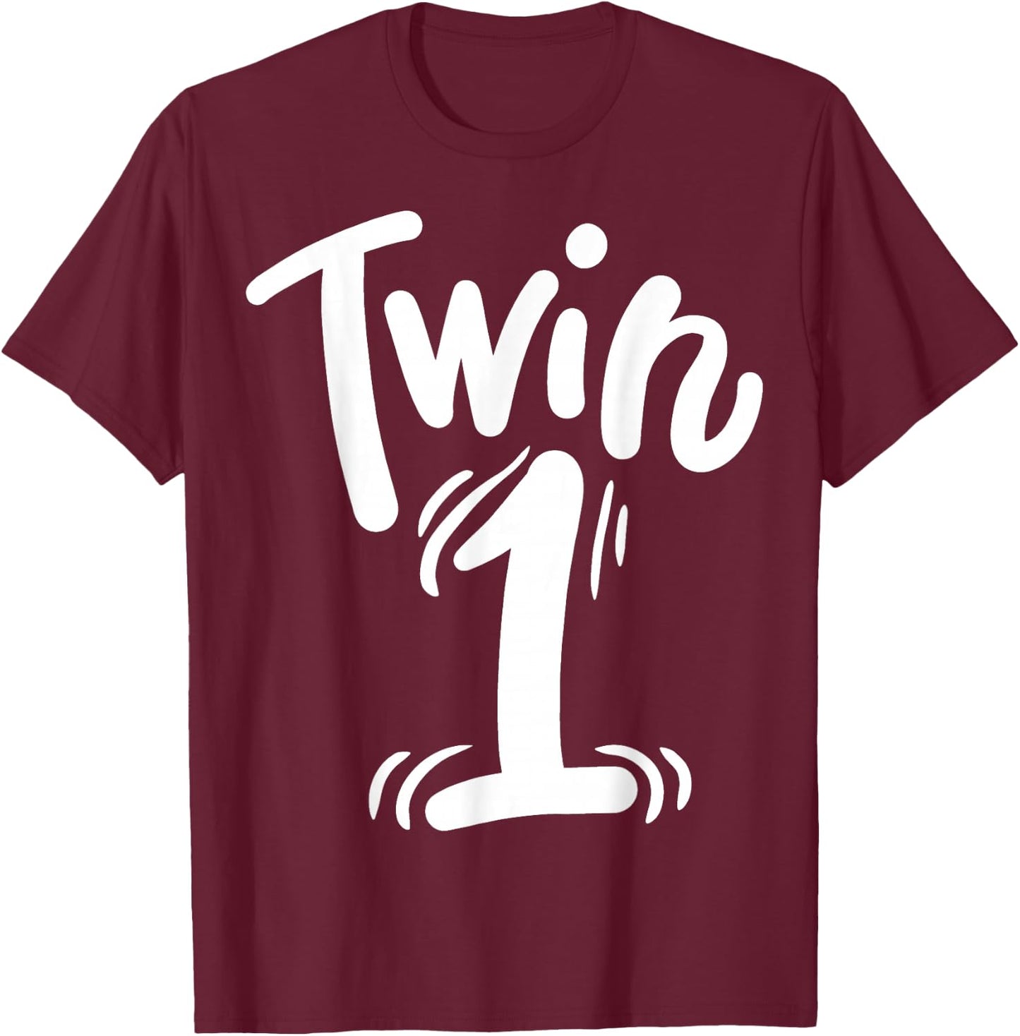 Twins Twin 1 T-Shirt - T-Shirt | Maroon