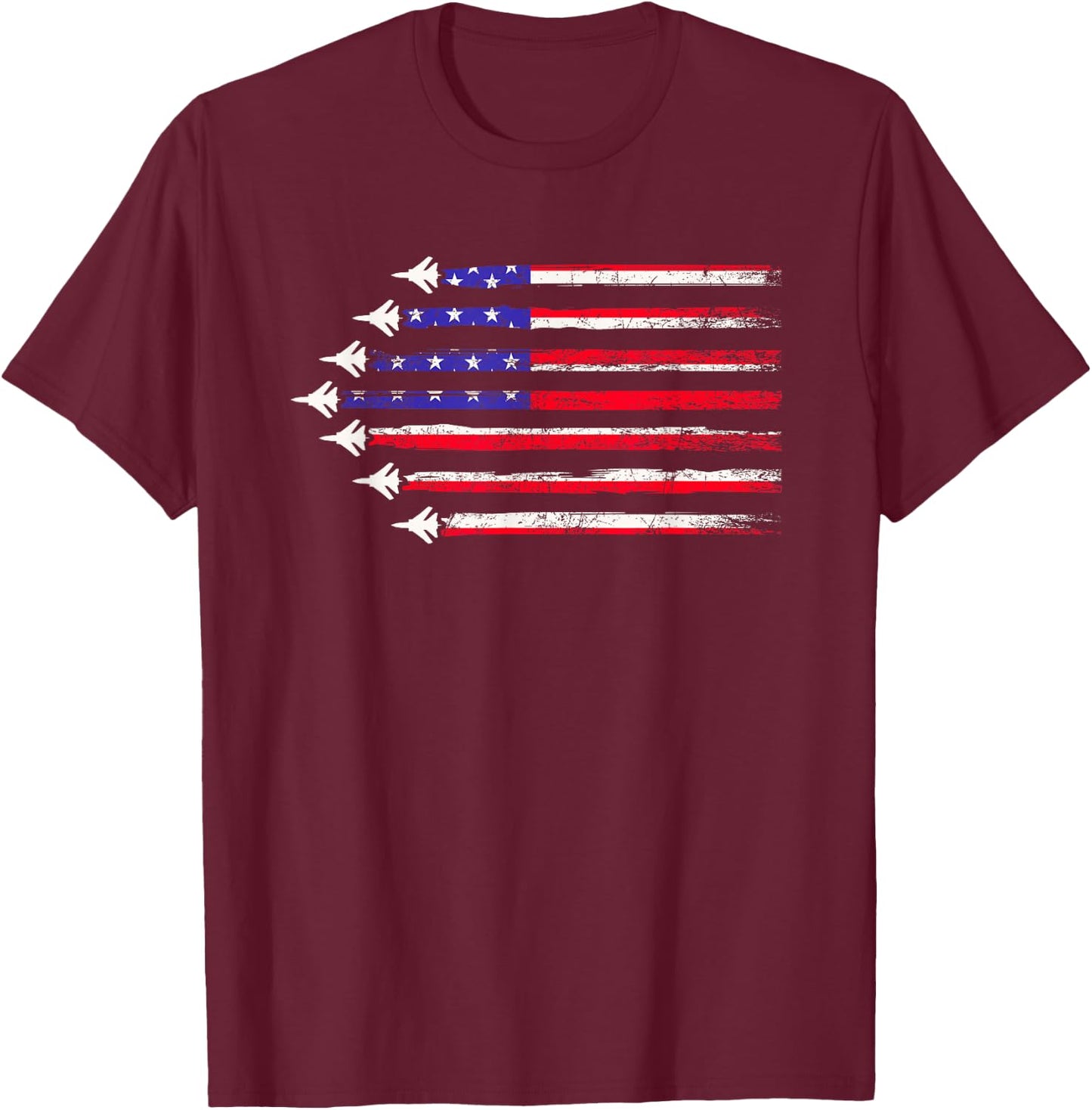 Air Force US Flag Military Retirement Gift Men Women Kids T-Shirt - T-Shirt | Maroon