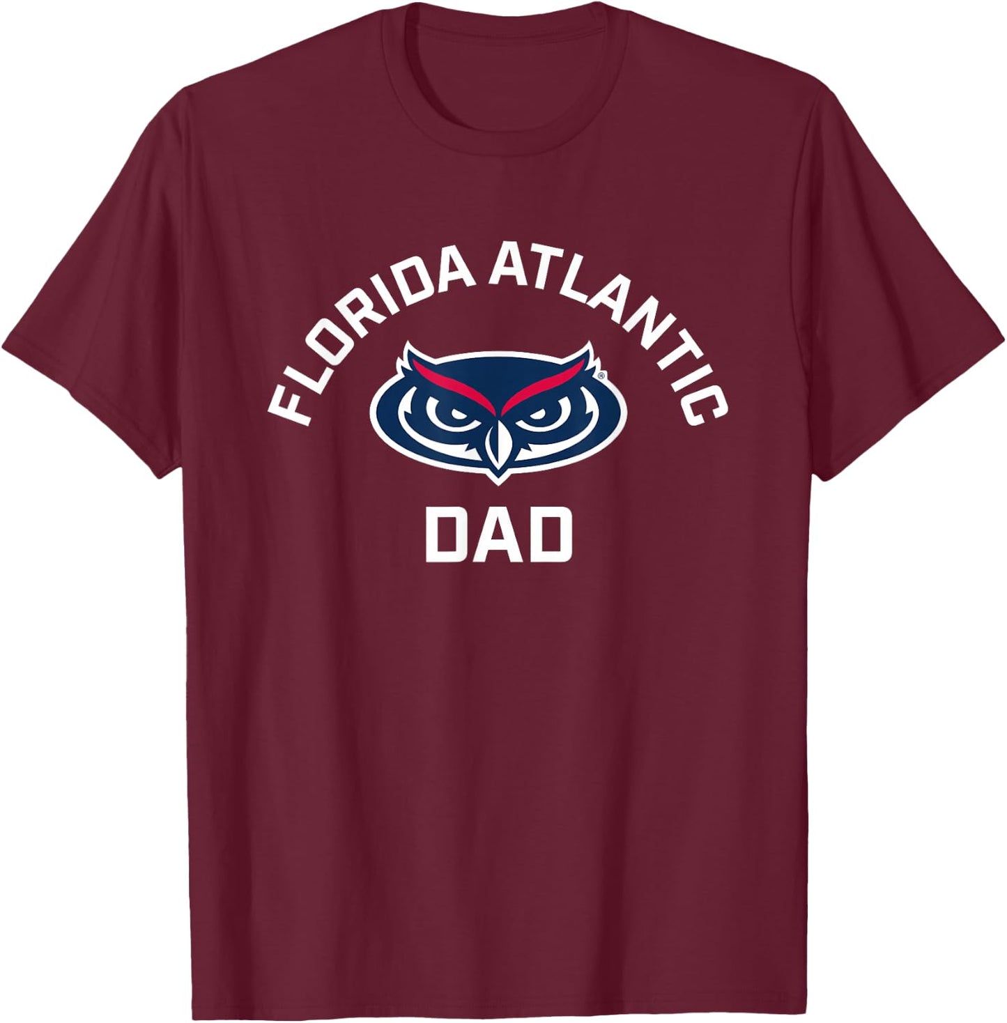 Florida Atlantic University FAU Owls Arched Dad T-Shirt - T-Shirt | Maroon