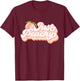 Vintage Just Peachy Peaches Women Summer Fruit T-Shirt - T-Shirt | Maroon