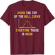 Avoid The Top Of The Bell Curve Mean - Funny Data Analyst T-Shirt - T-Shirt | Maroon