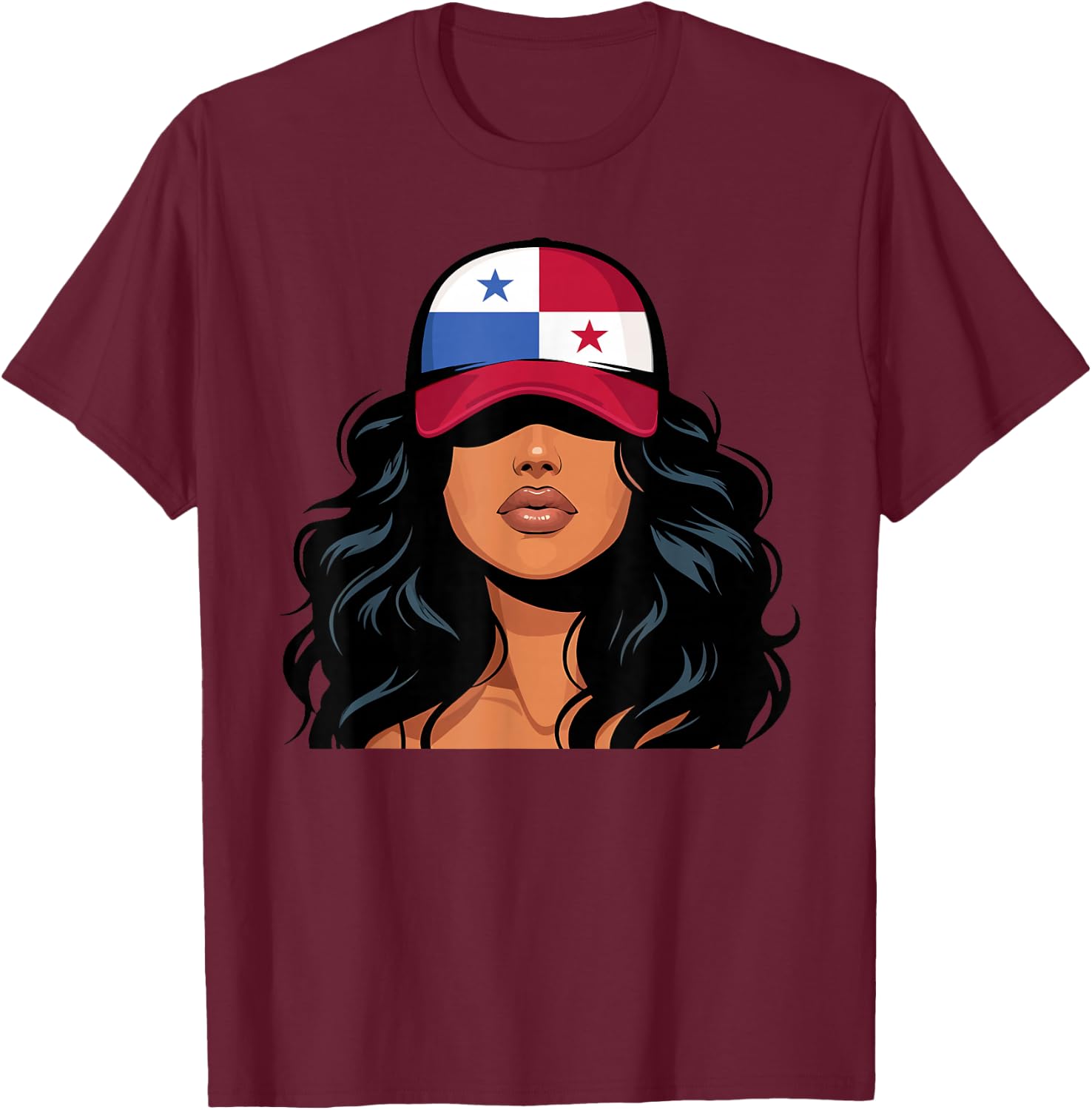 Panamanian Girls Panama Flag Proud Panameña Women T-Shirt - T-Shirt | Maroon