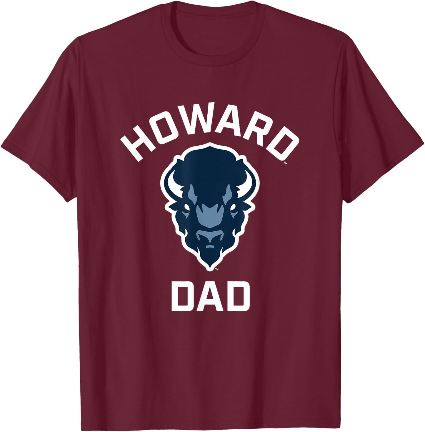 Howard University Bison Arched Dad T-Shirt - T-Shirt | Maroon