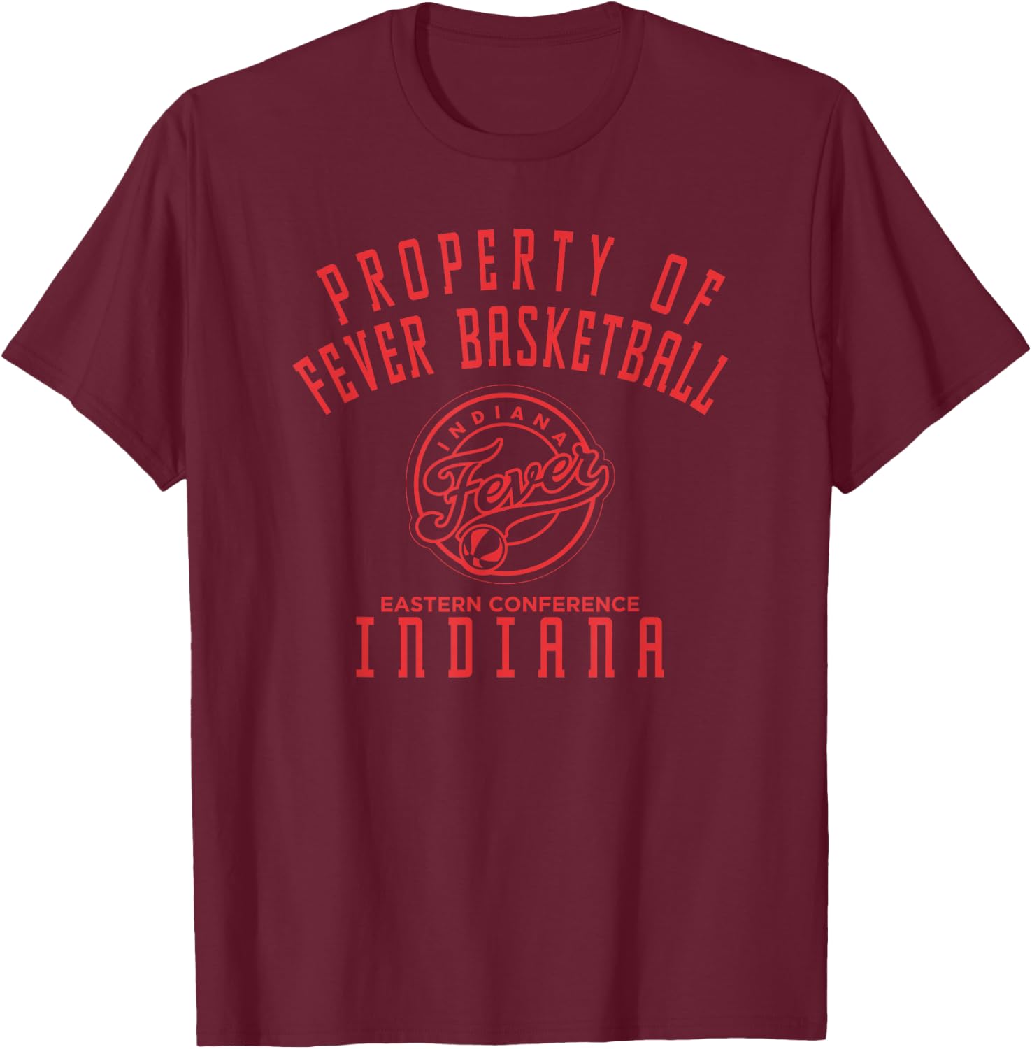WNBA Property of Indiana Fever Licensed T-Shirt - T-Shirt | Maroon