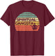 Vintage Retro Sunset Funny Yoga | Spiritual Gangsta T-Shirt - T-Shirt | Maroon