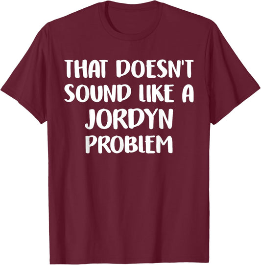 JORDYN Personalized Cute Flower Girls JORDYN Name T-Shirt - T-Shirt | Maroon