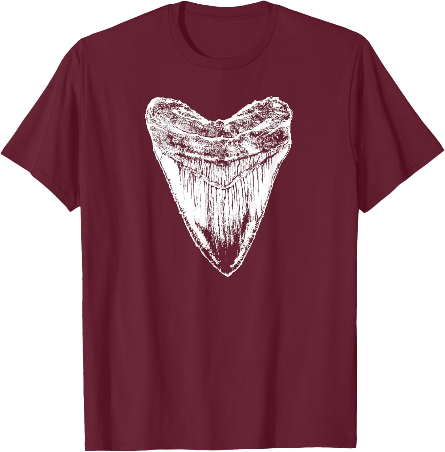 Fossil hunters Megalodon tooth T-Shirt - T-Shirt | Maroon