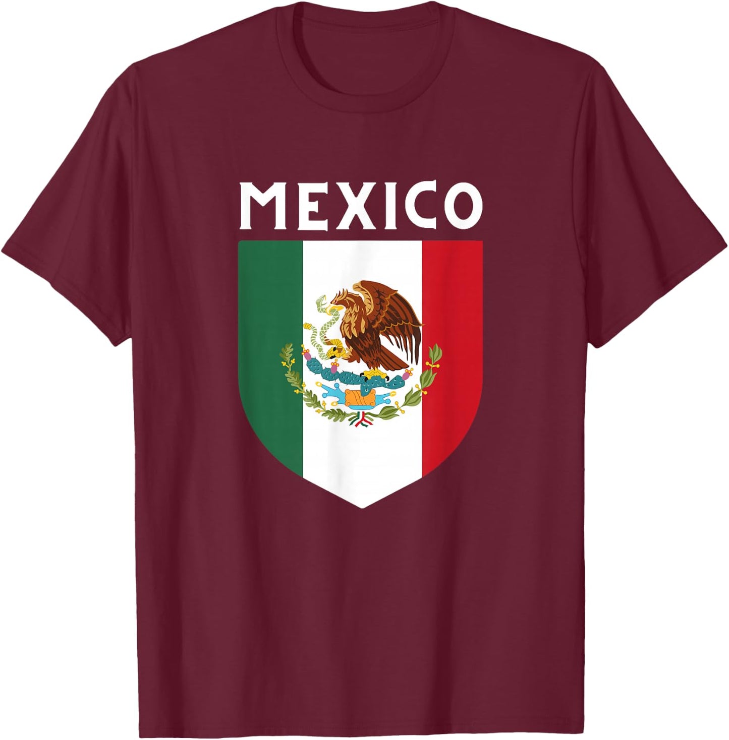 Mexico Mexican Flag Mexicans Apparel Men Women Kids T-Shirt - T-Shirt | Maroon