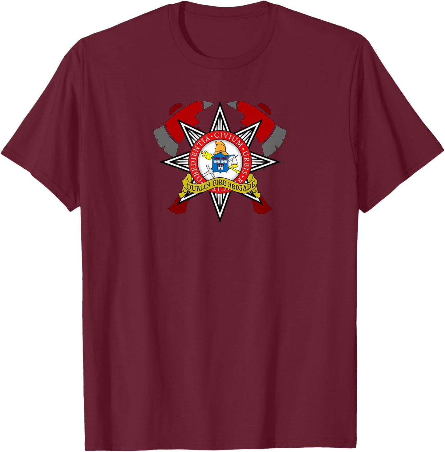 Irish Dublin Fire Brigade Ireland Firefighter Dublin T-Shirt - T-Shirt | Maroon