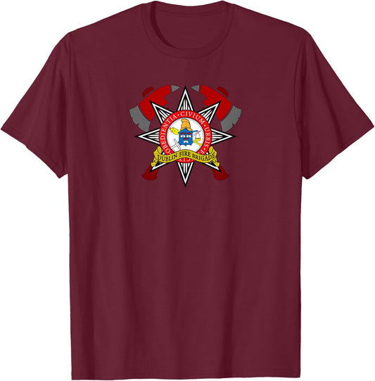 Irish Dublin Fire Brigade Ireland Firefighter Dublin T-Shirt - T-Shirt | Maroon