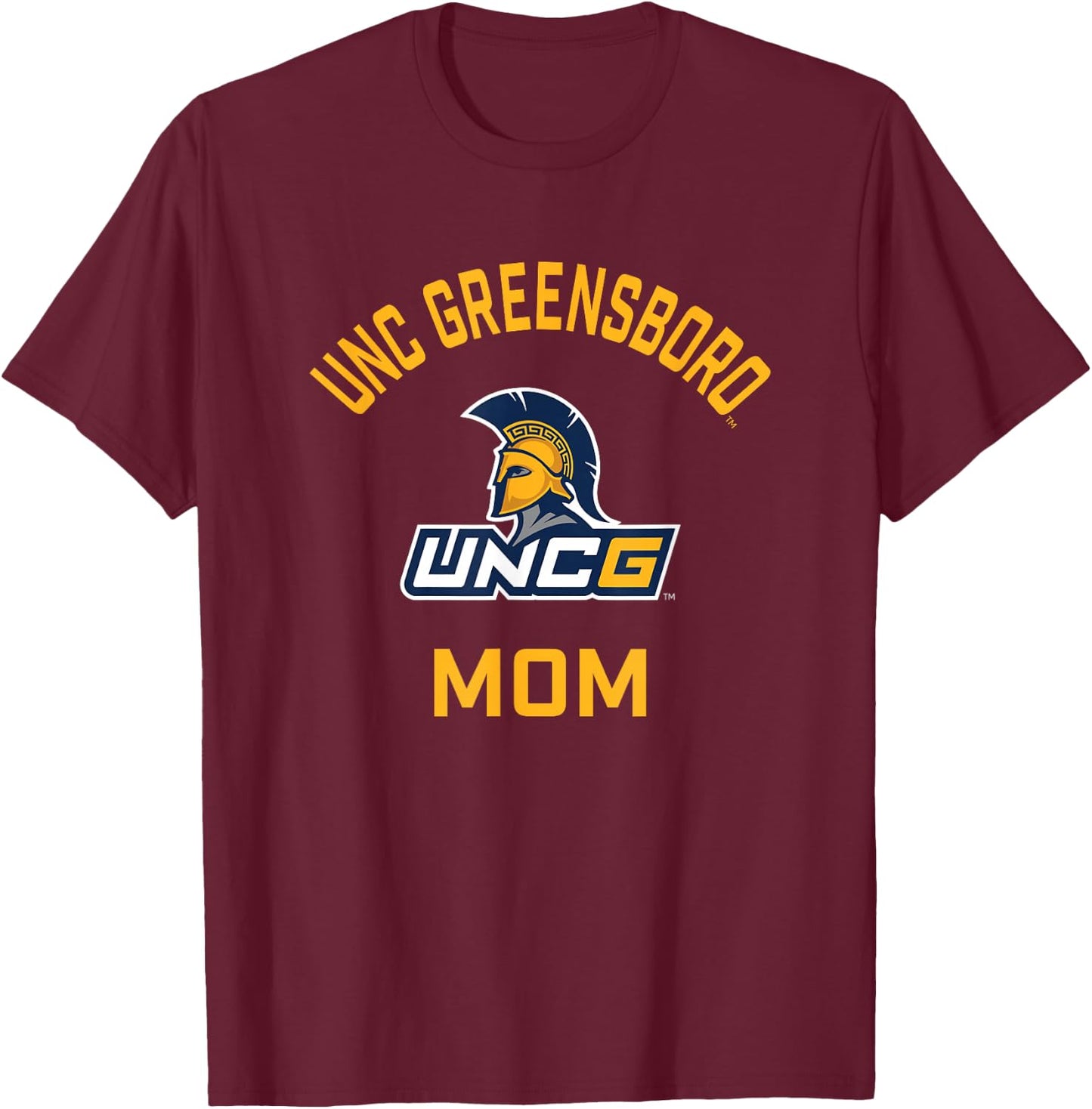UNC Greensboro UNCG Spartans Arched Mom T-Shirt - T-Shirt | Maroon