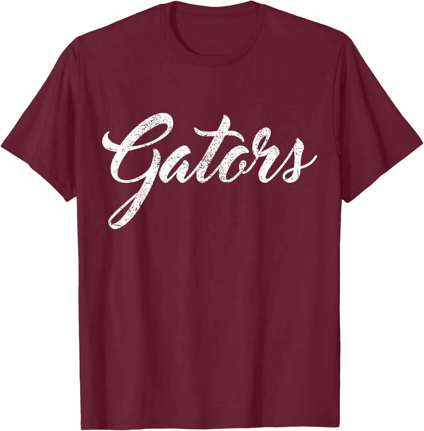 Gators School Sports Fan Team Spirit Mascot Heart Gift T-Shirt - T-Shirt | Maroon