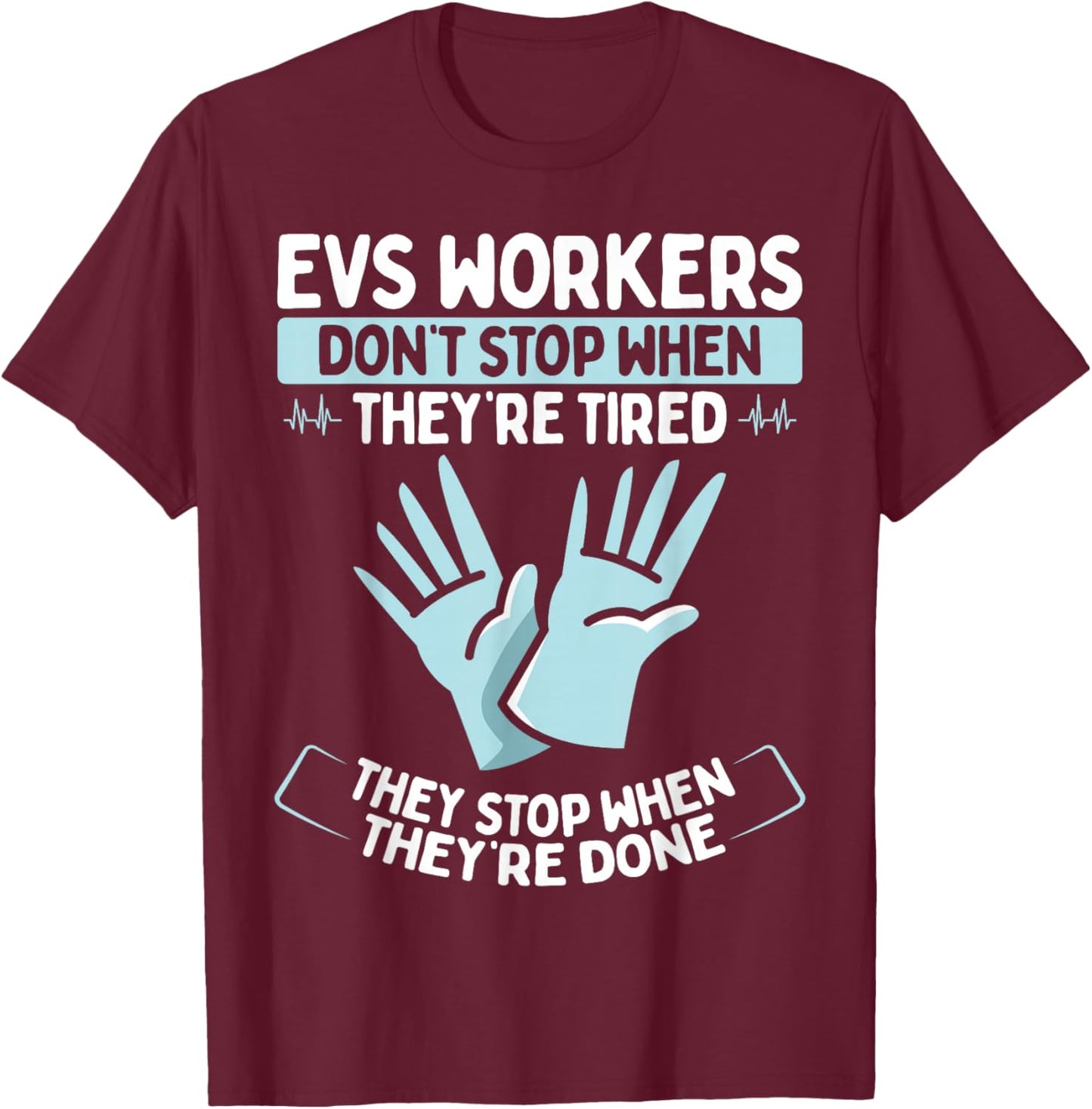 EVS Tech Essentials EVS Technician Badge Buddy EVS Worker T-Shirt - T-Shirt | Maroon