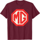 MG Car Retro Red Badge Logo T-Shirt - T-Shirt | Maroon