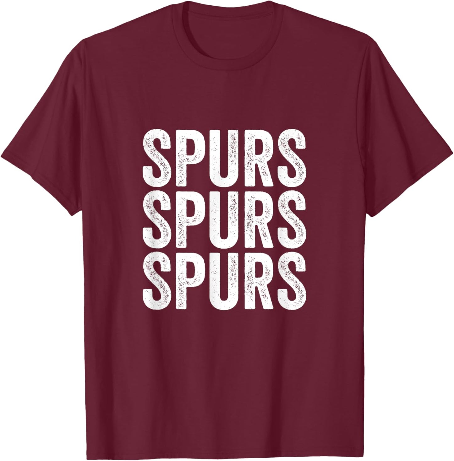 Vintage Distressed Western Typography Graphic T-Shirt - T-Shirt | Maroon